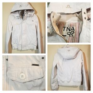 TNA full zip button over hooded jacket